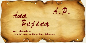 Ana Pejica vizit kartica